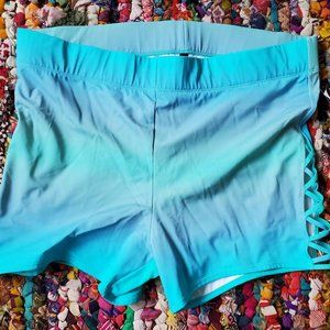 Torrid Swim Shorts Turquoise  Ombre